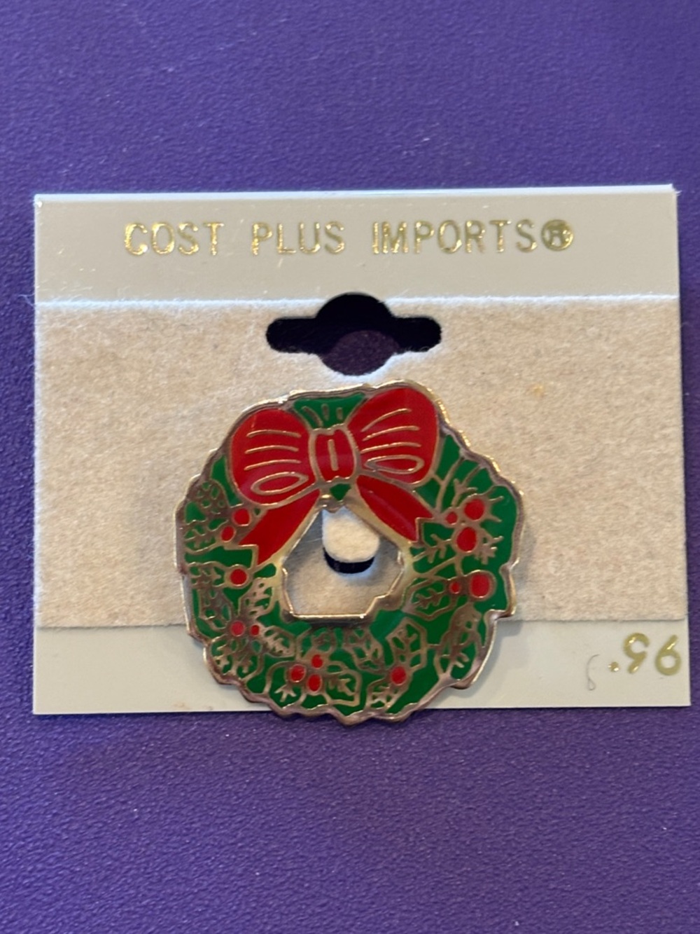 Vintage Christmas Wreath Brooch
